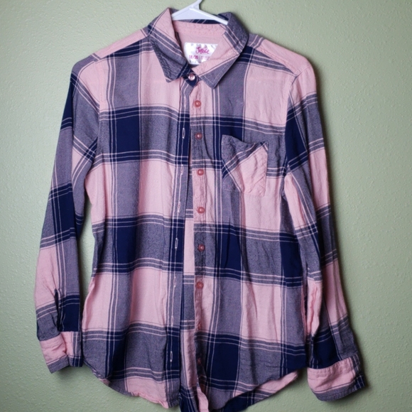 Justice Tops - 🎯 Justice Girls Pink Flannel